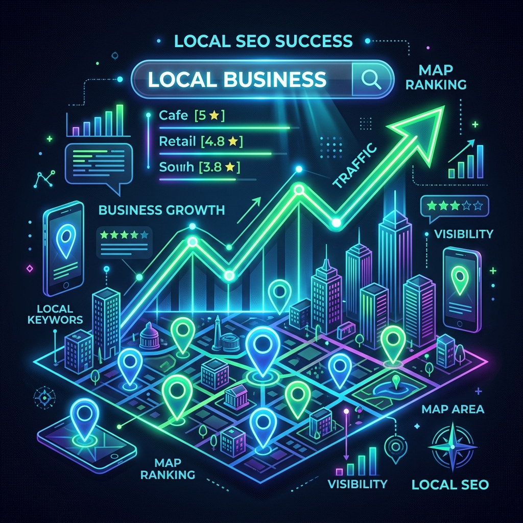 Professional web design agency dashboard for Lahore and London local SEO
